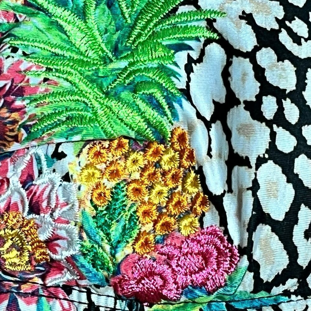 PQ‎ Swim Pilyq Safari Embroidered Bandeau Strapless Swimsuit Top, Size S, NWOT - Picture 5 of 9
